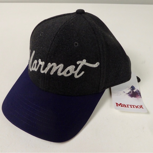 Marmot Wool Blend Trucker Cap 2 Tone Hat NWT Embroidered Logo - Picture 3 of 8